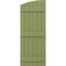 Ekena Millwork Americraft 6-Board (3 Batten) Wood Joined Board-n-Batten Shutters w/Ellipt Top, ARW401BE621X77MGH, PR ARW401BE621X77MGH - alternate 6